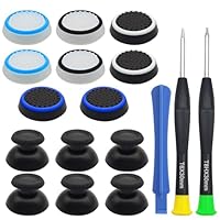lyfLux Thumbstick & Button Cover Repair Kit Compatible with Xbox One / One S / Series S / Series X Controller, 4 Joysticks, 8 Button Caps, T6 & T8 Screwdrivers, Plastic Pry Tool