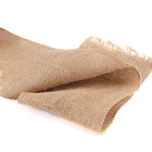 ZOENHOU 15CM x 25M Hessian Ribbon, Hessian Fabric Roll Natural Jute Burlap Ribbon Roll for Table Decoration Party, Craft - Image 4