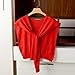 WaJuemy Sweater Scarf Shawl for Women Lightweight Sweaters Cape Shoulder Shawls Wraps Fashion Collar Knitted Scarves Wrap(Red)