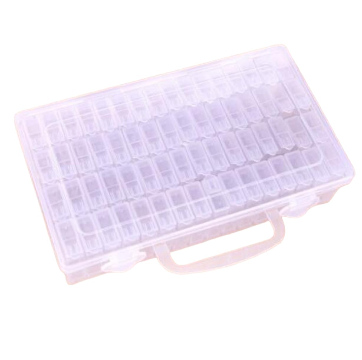 ZHONGJIUYUAN 22,4 x 12,8 x 5,5 cm przezroczyste prostokątne pudełko do przechowywania sztuki pojemnik pojemnik pudełko na sprzęt wędkarski, 6 4 siatki, 2 szt