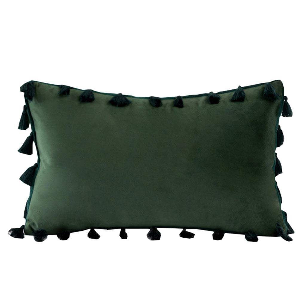 Housse de coussin en velours vert pour sublimer votre canapé et vos moments de détente au salon