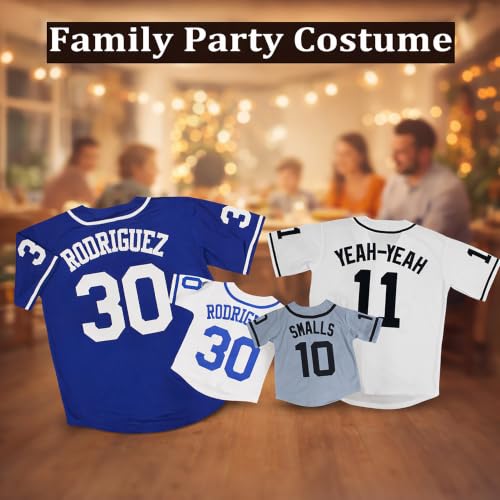 Jersey de béisbol Custom Sandlot Rodriguez Squints, camisa deportiva con botones miniatura 2