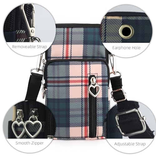 Image of JANKS Small Crossbody Bag for Women - Mini Phone Purses with Crossbody Strap and Wallet - Nylon Arm Bag