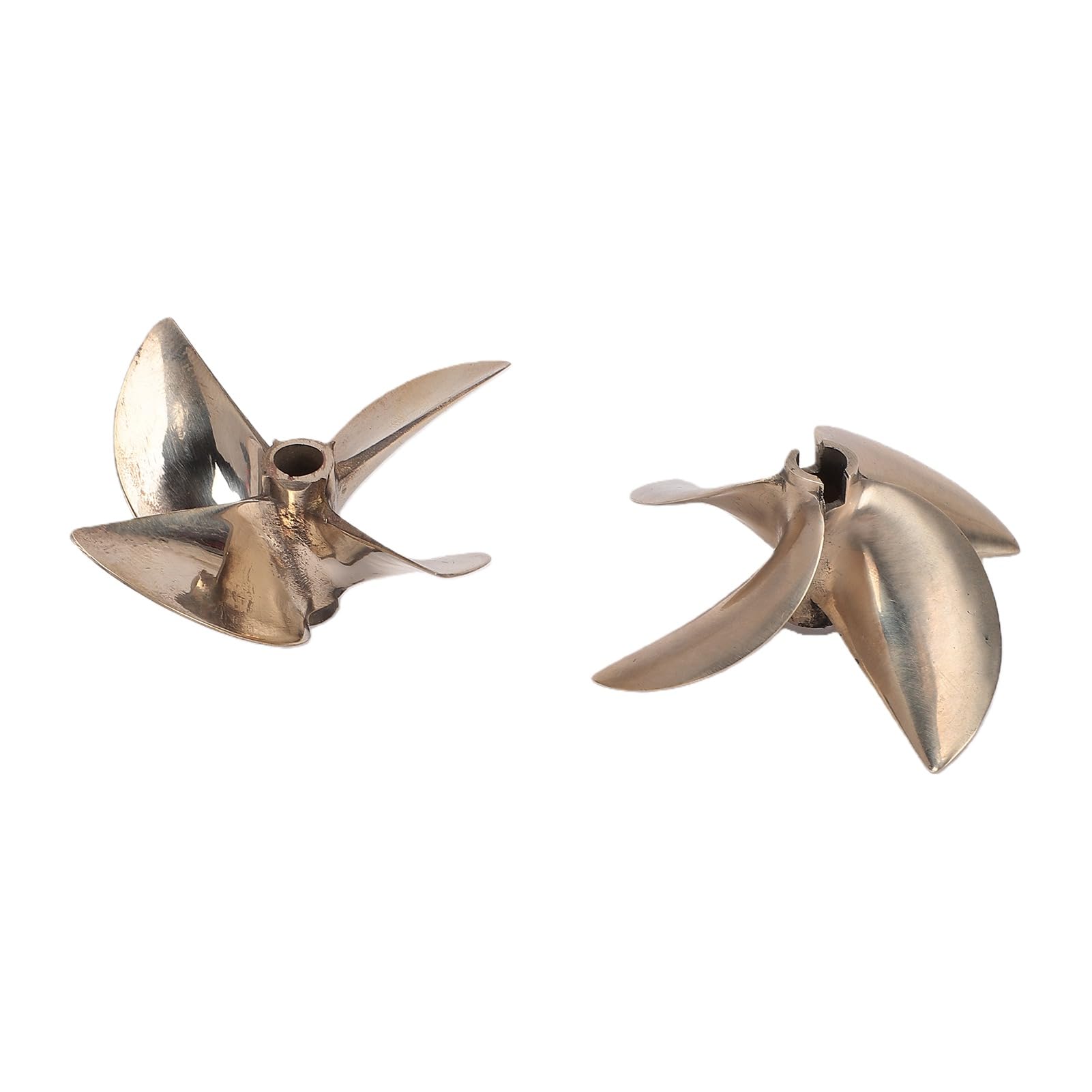 Haofy 2 Stück Messing Schiffspropeller 4 Blatt Propeller, 67 Mm 1,7 Zoll Steigung for RC Boot 836 | Präzise 67 mm Durchmesser, 1,7 Zoll Steigung, 4-Blatt-Design aus Messing
