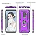 LeYi Compatible Galaxy S9 Plus Case, Samsung S9 Plus Case with 2 Pack 3D Curved Screen Protector, Military-Grade Ring Kickstand Phone Case, Purple
