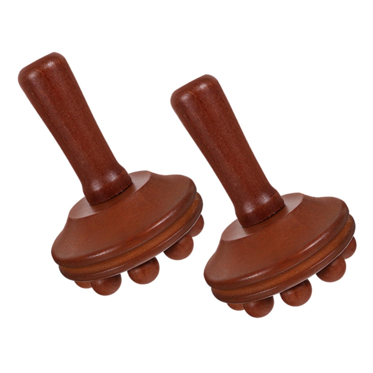 Cepillo De Masaje De Vientre Cepillo De Mano Para Masaje De Pies Herramienta De Masaje Corporal De Mano Masajeador De De Madera 2 Piezas X 4