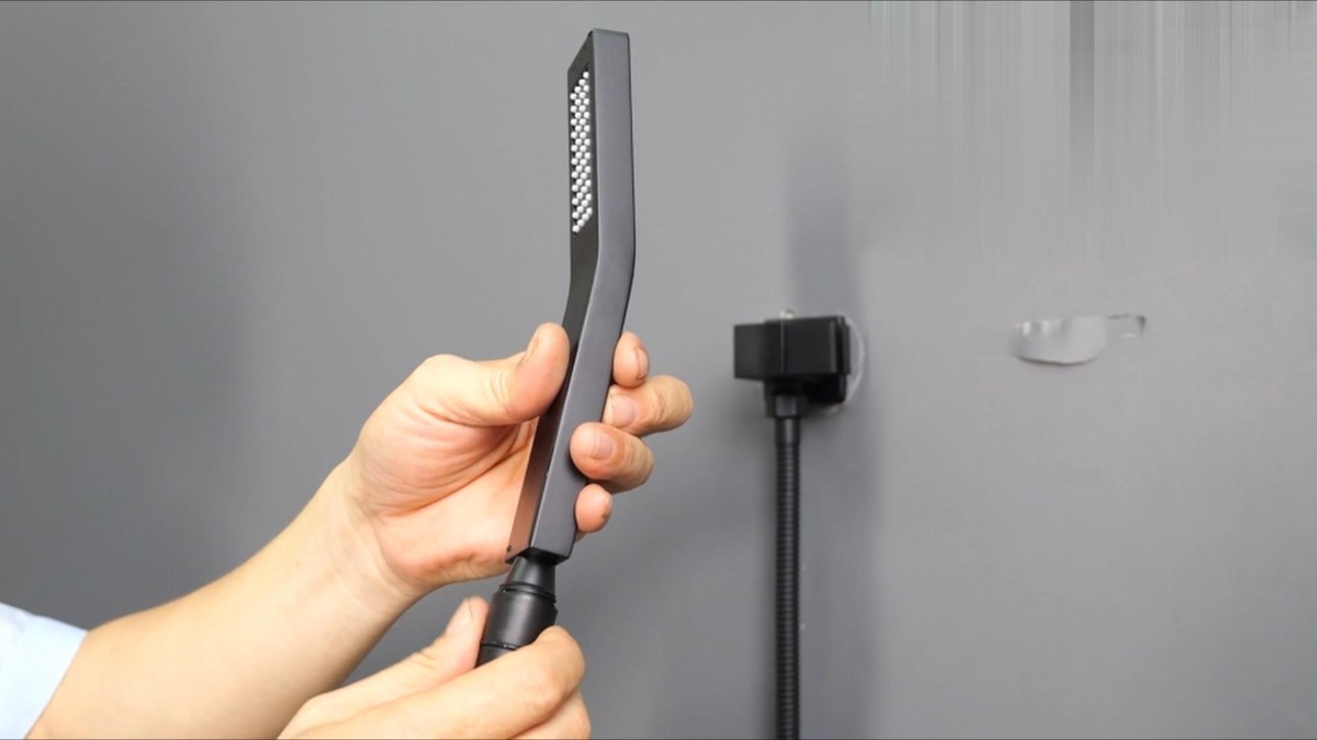 Regadera de mano para baño, cabezal de ducha en latón con manguera larga, ducha dorada con rociador portátil y soporte de montaje en pared, BELLEARLY miniatura 7