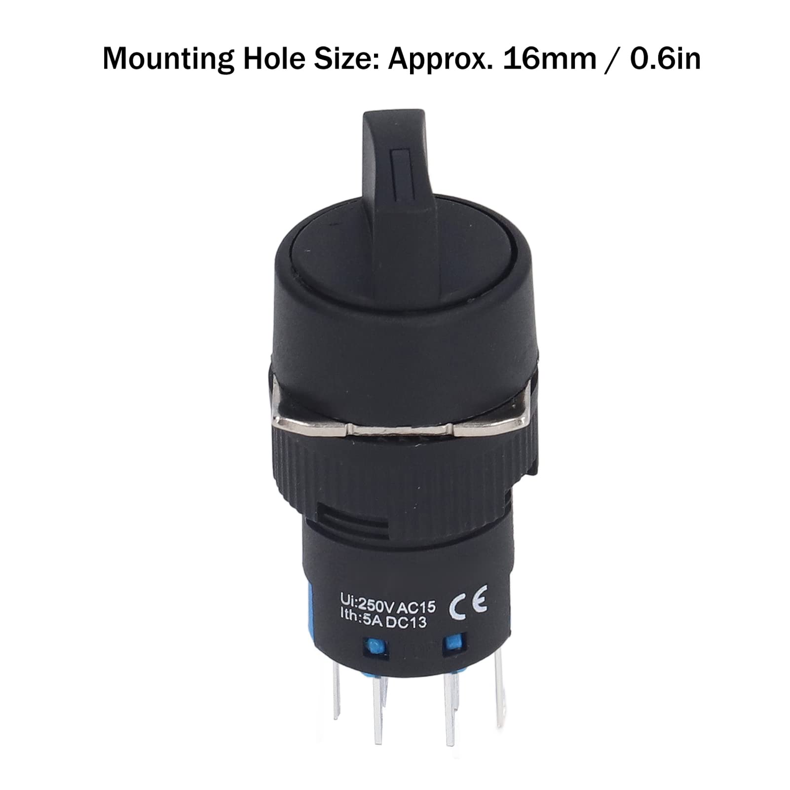 Interruttore a Manopola, Selettori Rotativi a 3 Vie da 25 Pezzi, Selettore Rotativo Rotondo Autobloccante a 3 Livelli con Luce BEMLA1622XD/31YR(AC DC12V)