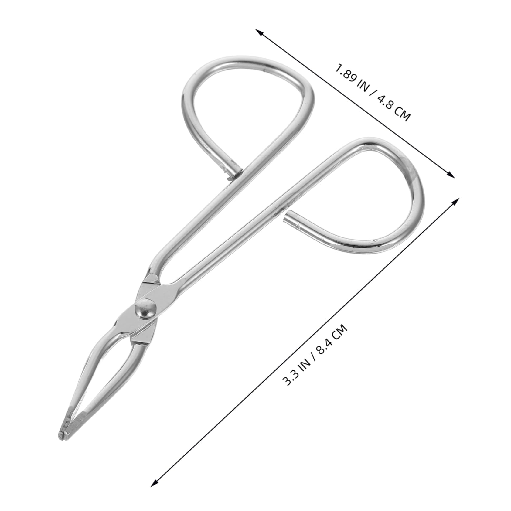 COLLBATH 2 Piezas Pinzas de Cejas Inoxidable con Mango Tipo Tijera Control para Depilación y Aplicación de Pestañas Compacto y Diseño Ergonómico para Cuidado Femenino