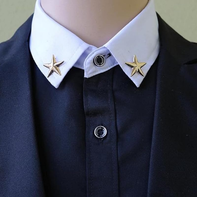 Plated Star Lapel Pins Badge Combo Set