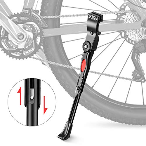 mopalwin béquille réglable Vélo, avec Pied en Caoutchouc antidérapant adapté au vélo de Montagne, vélo de Route, vélo pour Enfants, Compatible pour vélo avec de 24 à 28 Pouces