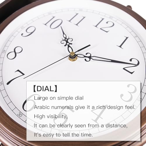 Image of Bestime 17inch Metal Case Double Side Clock. Antique Copper Look. Indoor /Outdoor Garden