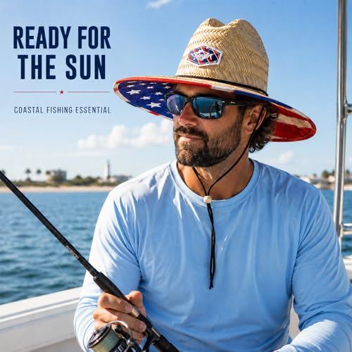 Image of Palmyth Straw Hat for Men & Women Sun Hats, Beach Hat, Fishing Hat Wide Brim UPF 50+ Sun Protection
