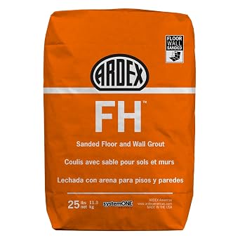 Ardex FH High-Performance Sanded Grout, Fast-Drying, Portland Cement-Based, 25 Lbs Bag, Antique Ivory - 04
