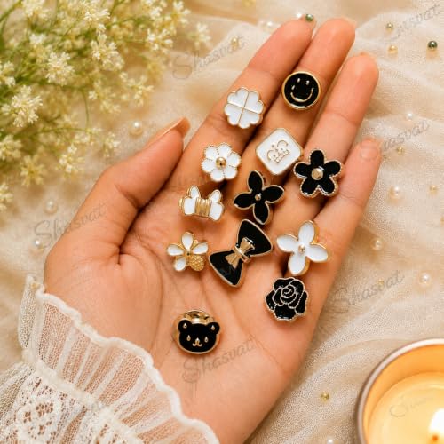 Image of Flower Shape Lapel Pin for Men & Women, Stainless Steel Suit Pin with Secure Spring Clasp, Lightweight Decorative Pin for Blazers Jackets Shirts Bags and Accessories