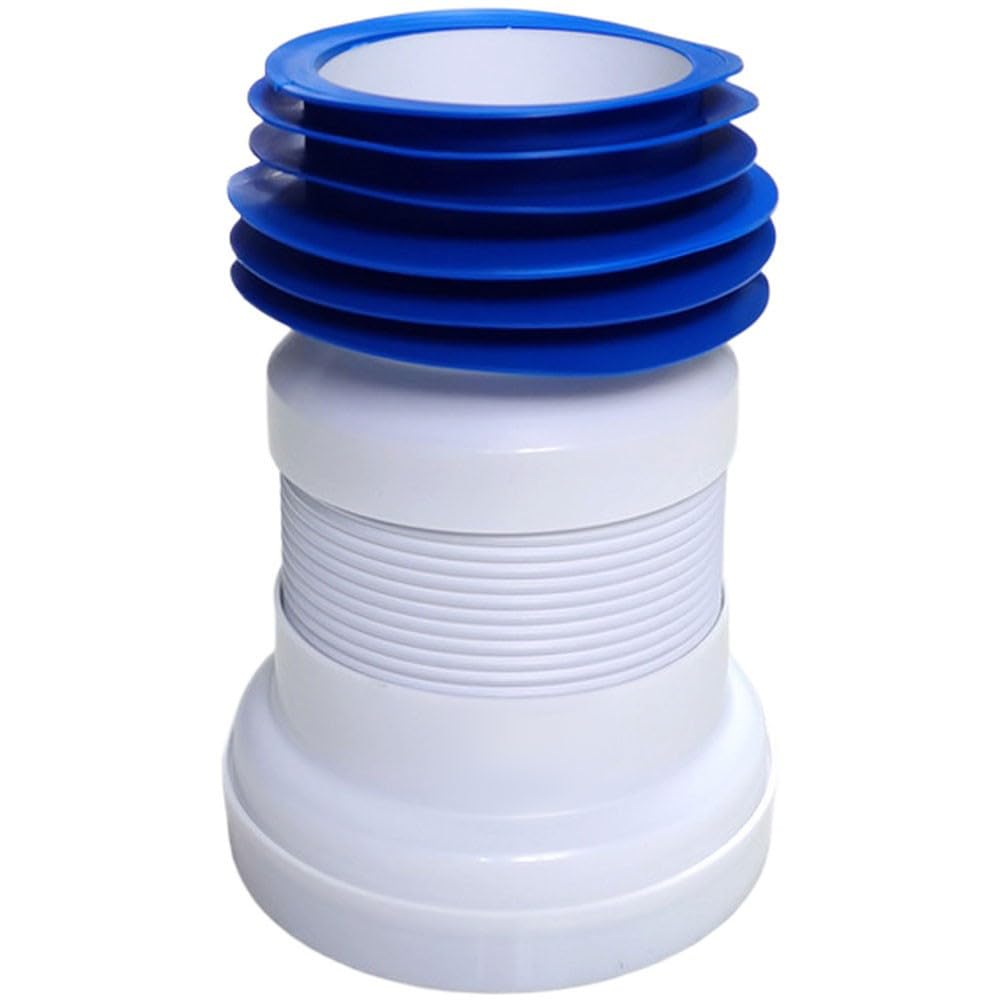 Kit de desagüe de inodoro flexible con tubo de drenaje Exteon ajustable de 350 mm, sello a prueba de fugas, tuberías estándar de inodoro y suelo