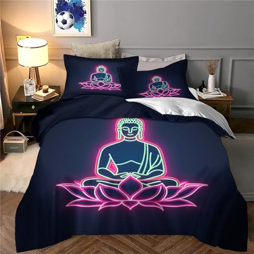Housse de couette Bouddha microfibre anti-transpiration lit double - 6