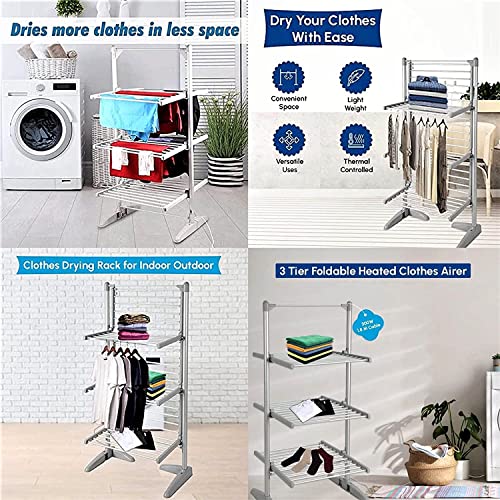 AuraHome DWD Cover for Heated Airer 300w 3 Tier Folding indoor Drying Rack Polyester fits all models that fold, 2 Ventilation holes for Condensation Upgrade your existing airer dries clothes quicker - Image 3