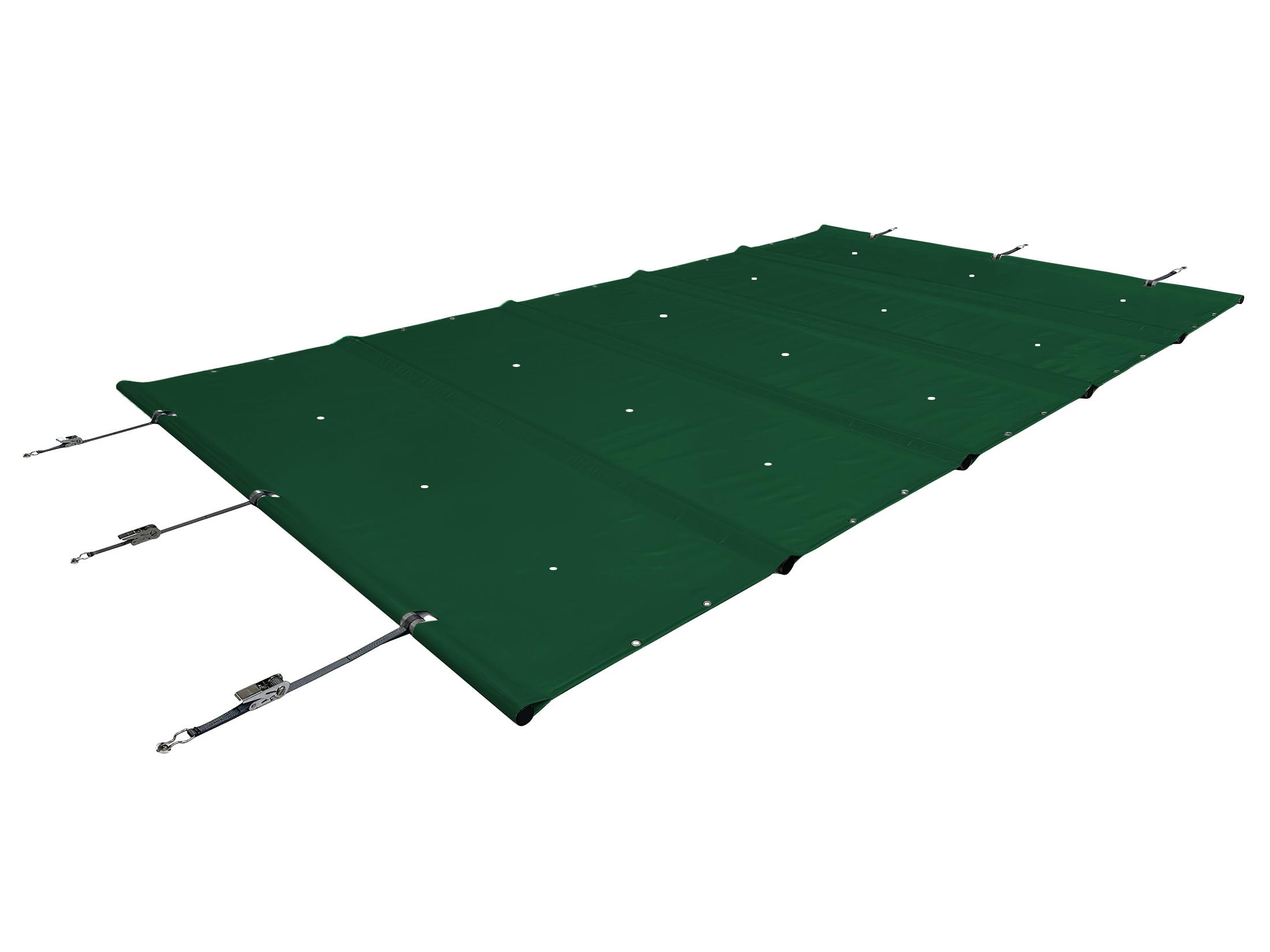ANKO PLANEN Prostokątna rolowana plandeka zabezpieczająca na basen – maksymalne bezpieczeństwo przez cały rok – SafeDeluxe – bez prętów (4,8m x 9m, Zielony)