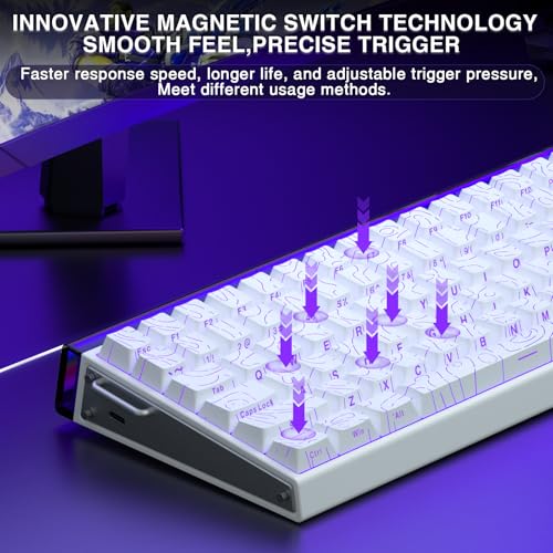 Image of Aula Hero 84 HE - 75% Mechanical Gaming Keyboard, Hall Effect Magnetic Switches Keyboard, 8000Hz Polling Rate, RGB Neon Light Box, Hot-Swappable Side-Printed PBT Keycaps, Gamer Keyboards for PC /Mac