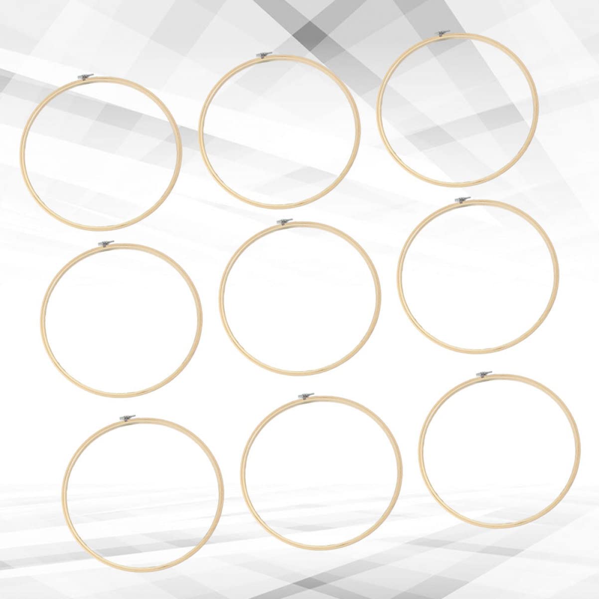 Homoyoyo 10piezas Kit De Bastidor De Bordado Aro De Bordar De Bambú De Círculo Para Punto De Cruz Herramienta Manual De Costura Para Bricolaje
