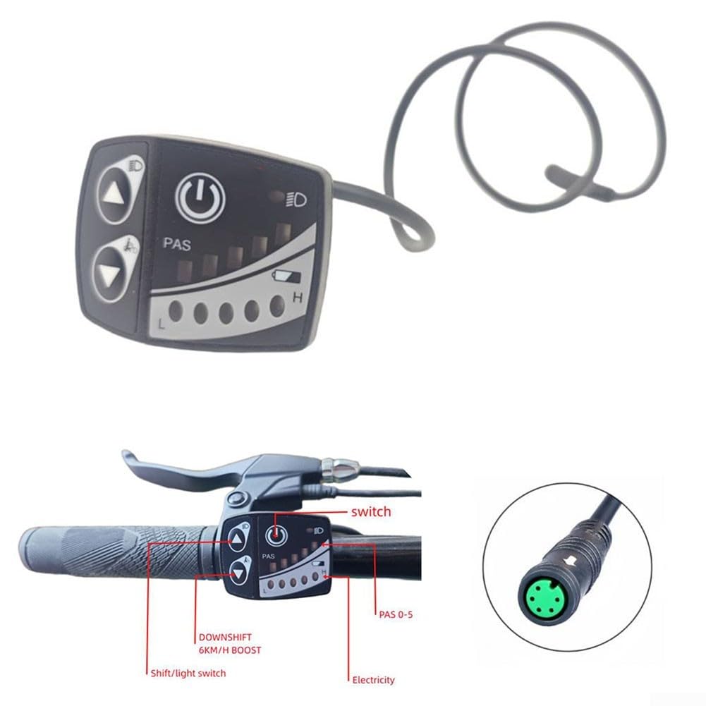 Besttoolifes Écran LED pour moteur Bafang Mid Drive avec protocole UART, étanche à 5 broches pour vélo électrique BBS01 BBS02 HD G320 G340 M400 M620