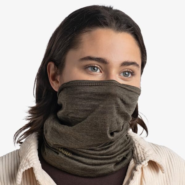 Image of Buff Lightweight Merino Wool Neck Gaiter, 100% Ethically Sourced Wool,Versatile, Temperature Regulating Face Mask