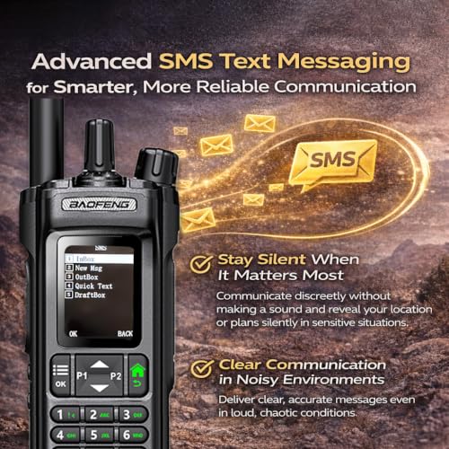 Image of BAOFENG DM32 DMR Ham Radio: 10W Long Range Radio Dual Band for Work Teams | Walkie Talkie with APRS GPS & Bluetooth Adapter USB-C Rechargeable Radio for Outdoor Hunting Emergency Security 2 Pack