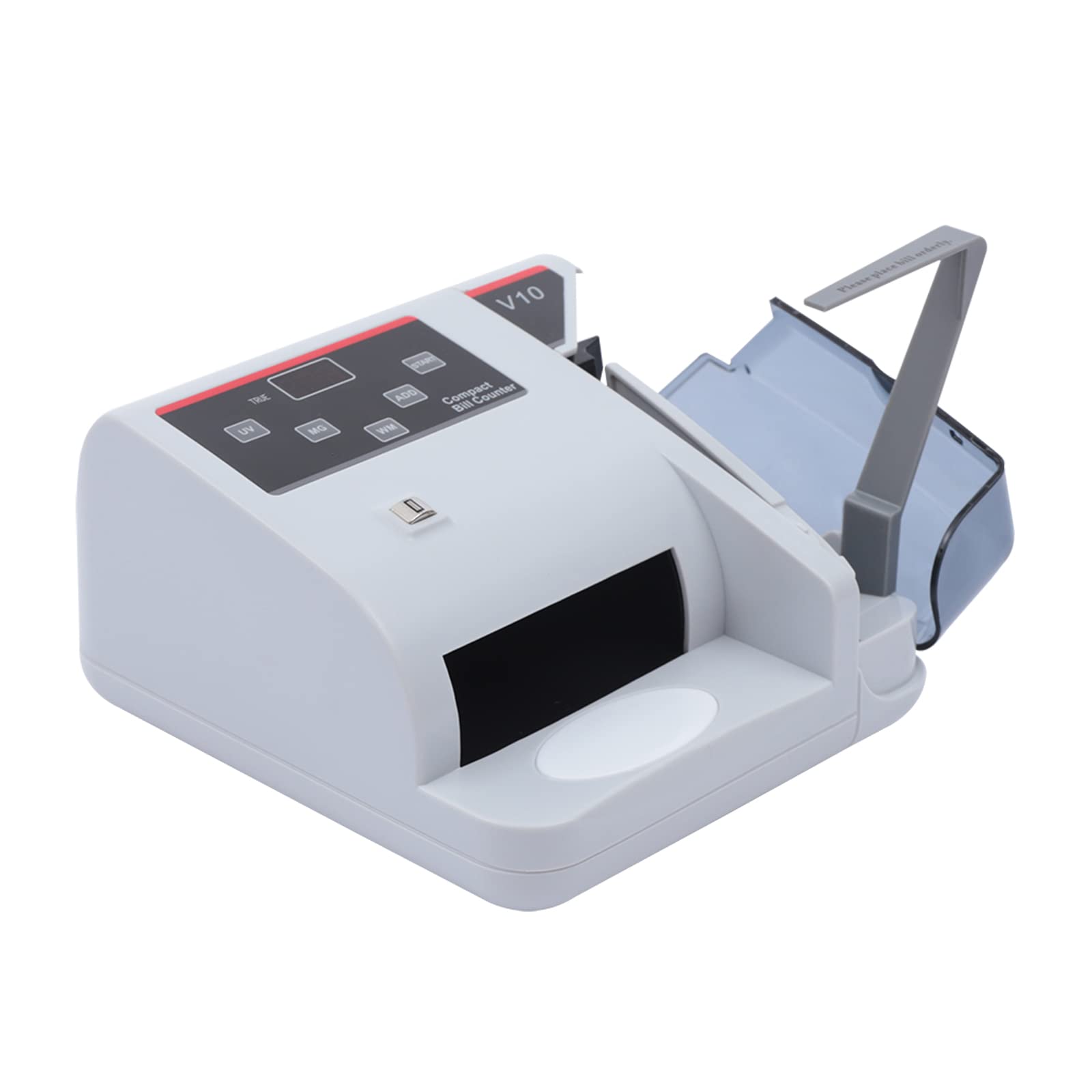 Contatore banconote compatto con display a LED, protezione contro la contraffazione UV/MG/WM e funzionamento silenzioso sotto 60 dB, contatore di denaro professionale per ufficio e vendita al