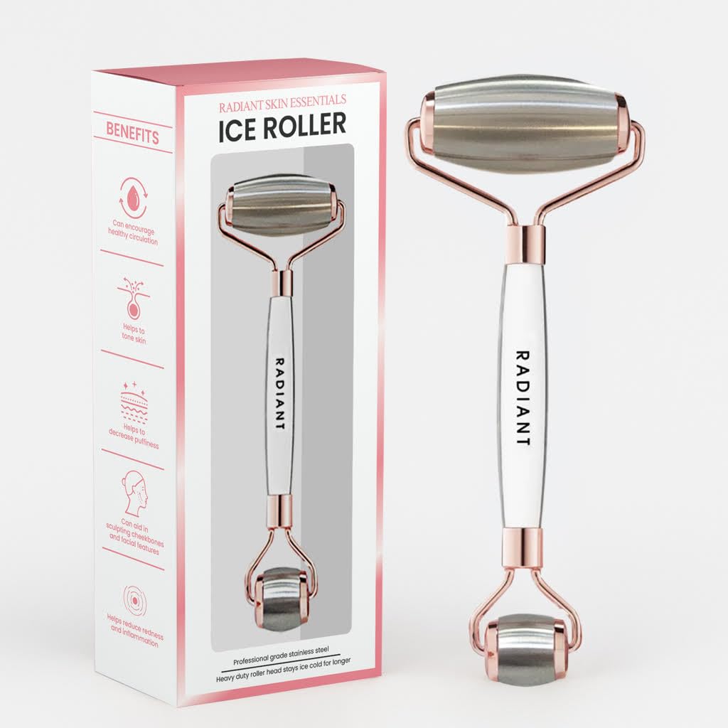 Ice Roller for Face, Dual-Head Stainless Steel, Rose Gold, Facial Massage Tool for Puffiness Reduction, Skin Tightening, Circulation - Image 7