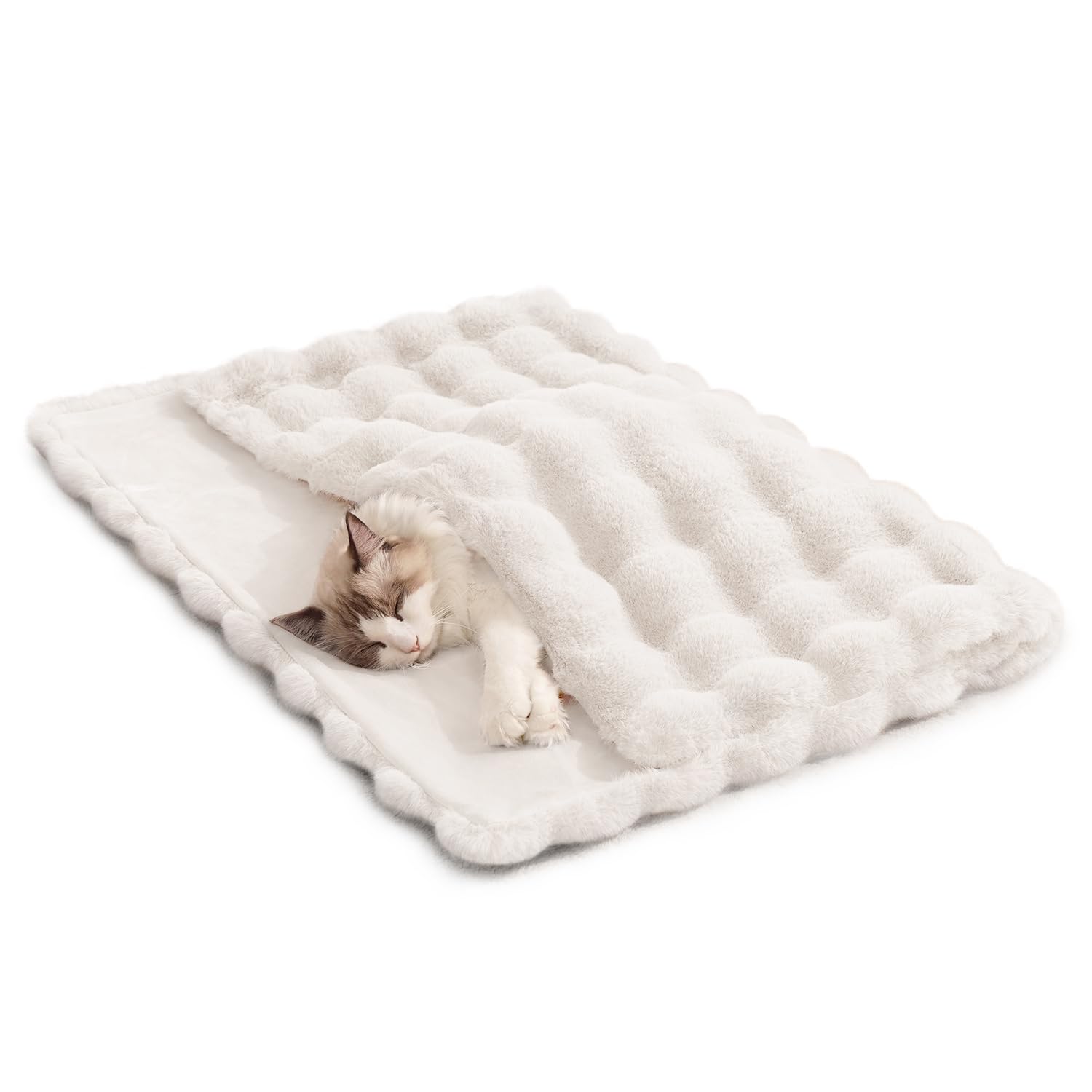 Cat Blanket for Indoor Cats Ultra Soft Plush Faux Fur Kitten Blankets Machine Washable Reversible Pet Throw Protector for Couch Furniture 21