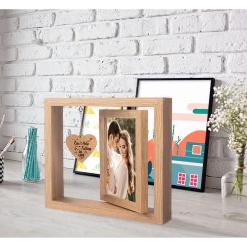 GUANKE Couple Picture Frames, Rotating Romantic Picture Frames for Boyfriend Girlfriend, Husband - Image 2