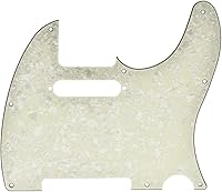 Vista 8 de KAISH Carcasa de 8 agujeros para guitarra Tele, placa antiarañazos TL, mate negro, 1 capa, para Telecaster de EE. UU./México