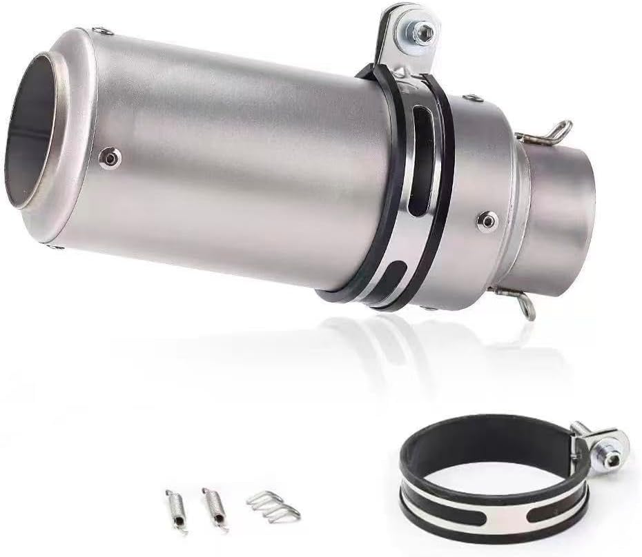 Motorcycle exhaust pipe, modified small tube design, silver-white, compatible with R15, R3