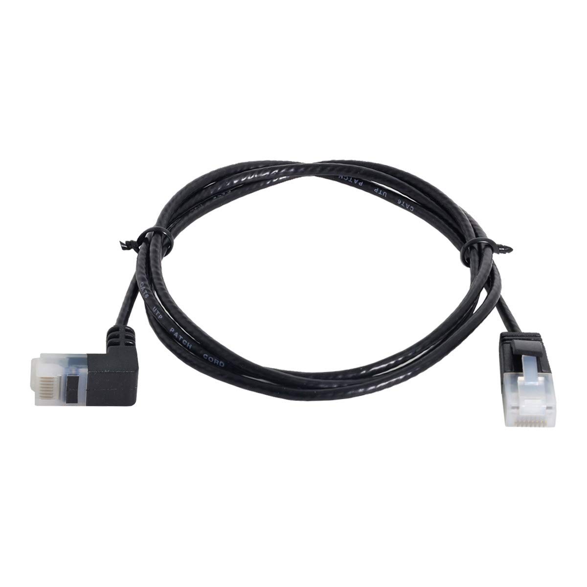 CY Ultra Thin Slim Cat6 Ethernet Cable RJ45 Down Angled UTP Network Cable Patch Cord 90 Degree Cat6a Lan for Laptop Router TV BOX - Image 2