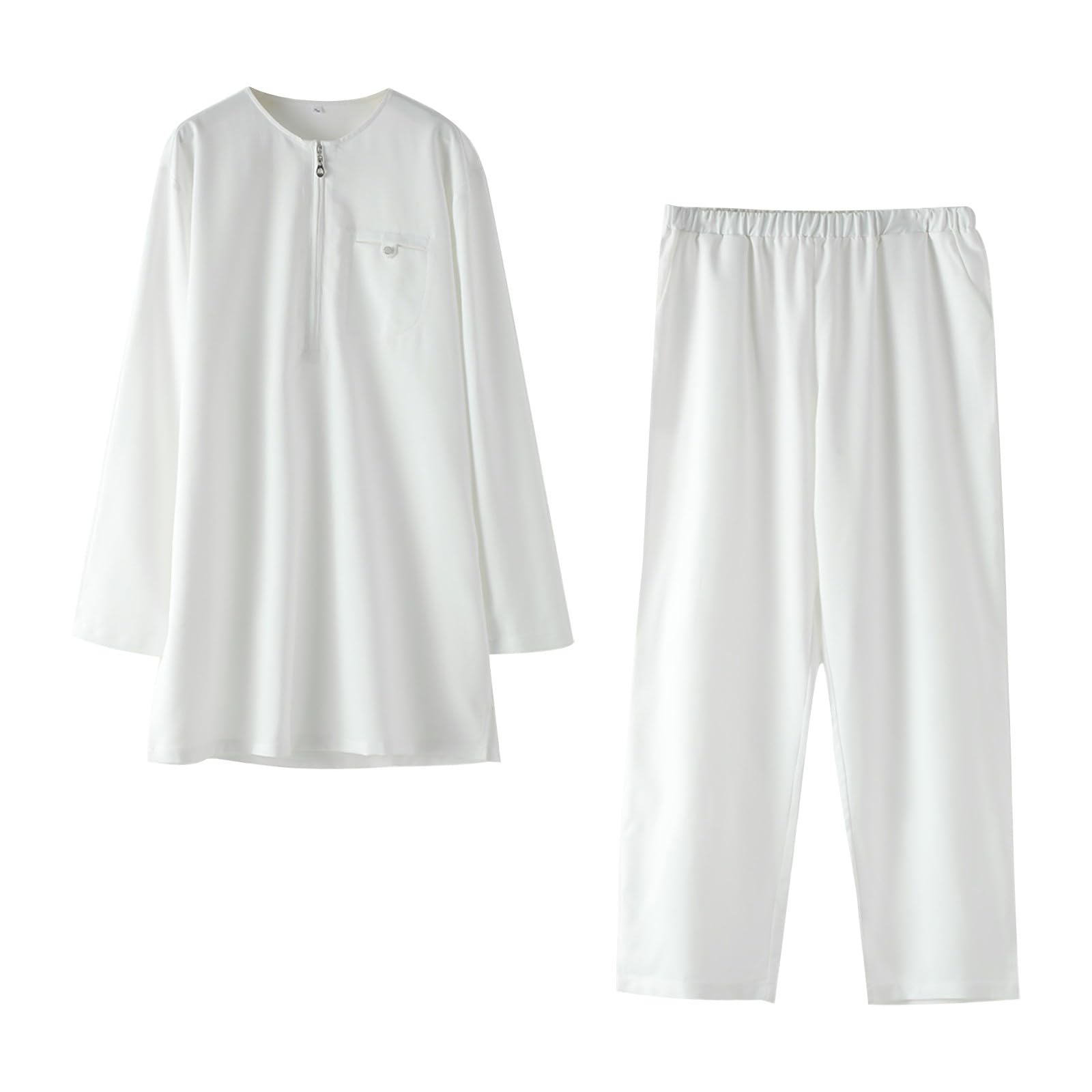 Conjunto de pijama indio para hombre, ropa casual de manga larga para