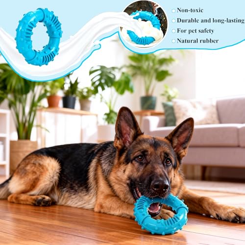 PDirat Hundespielzeug Unzerstörbar, Spielzeug Hund Unzerstörbar, Robustes Kauspielzeug, Natürlicher Gummi Hundespielzeug Zur Zahnpflege und Stressabbau für Kleine, Mittlere & Große Hunde(13cm)