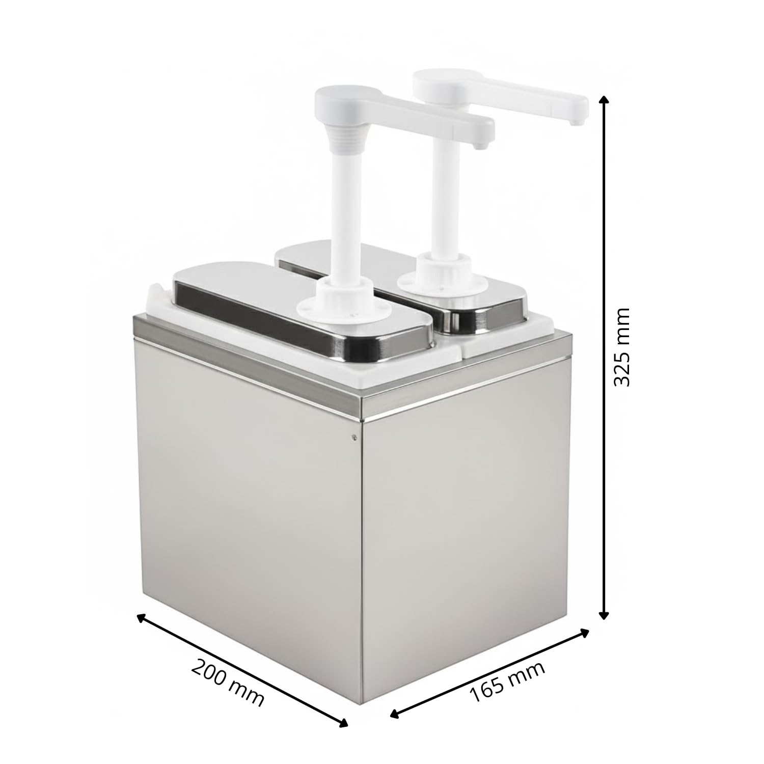 Professioneller Saucenspender – 2 Pumpen – 2 × 1 l – präzise und hygienische Dosierung