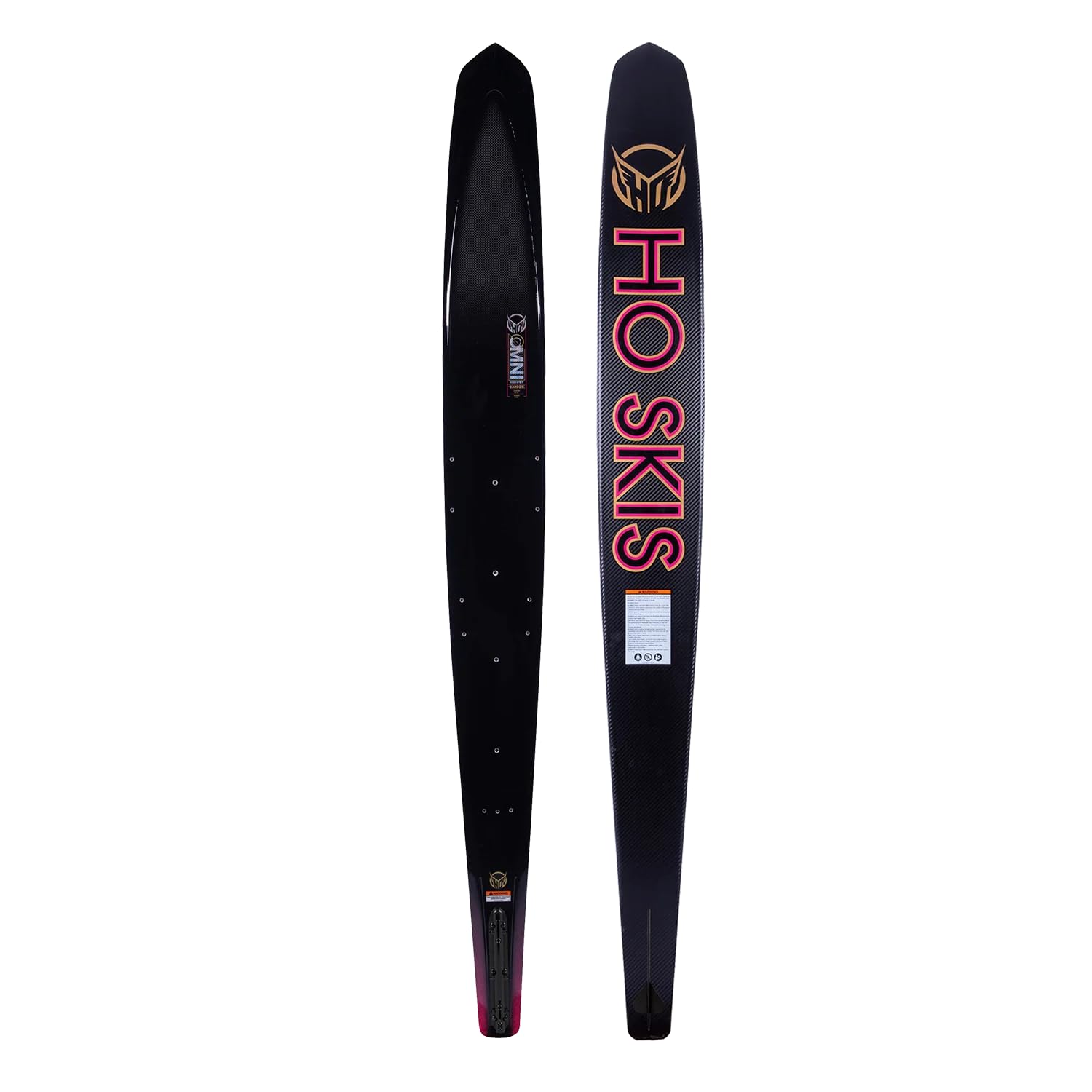HO Carbon Omni Womens Slalom Waterskis Carbon/Pink 63in