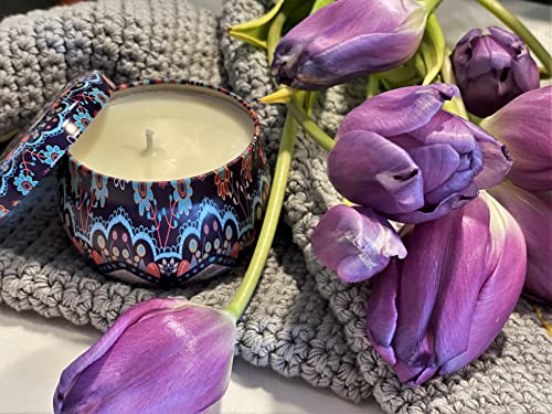 Aloha Orchid Soy Wax Candle In Perfect Decorative Giftable Metal Tin - Pure Organic Soy Wax And Natural Aloha Orchid Oils - For Living Room, Bedroom, Gift For Mother Day - Handmade In Usa #TOP1