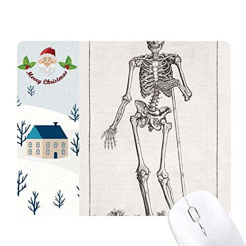 Tapis de souris squelette humain antidérapant pour éviter les douleurs de poignet