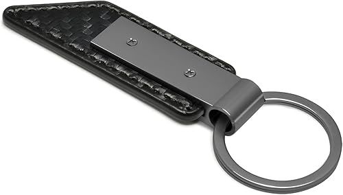 Miniatura 5 de Compatible con Ford F-150 Gunmetal Negro Gris Metal Fibra de Carbono Textura Negro Cuero Llavero