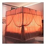 Mosquitera para Dormitorio, Dosel de Cama Opaco y a Prueba de Polvo, Cortina de Cama Hueca con Luces y Sombras.