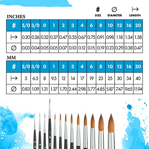 Image of Princeton Aqua Elite Round Brush, Synthetic, Short Handle, Size 1, 1 Count
