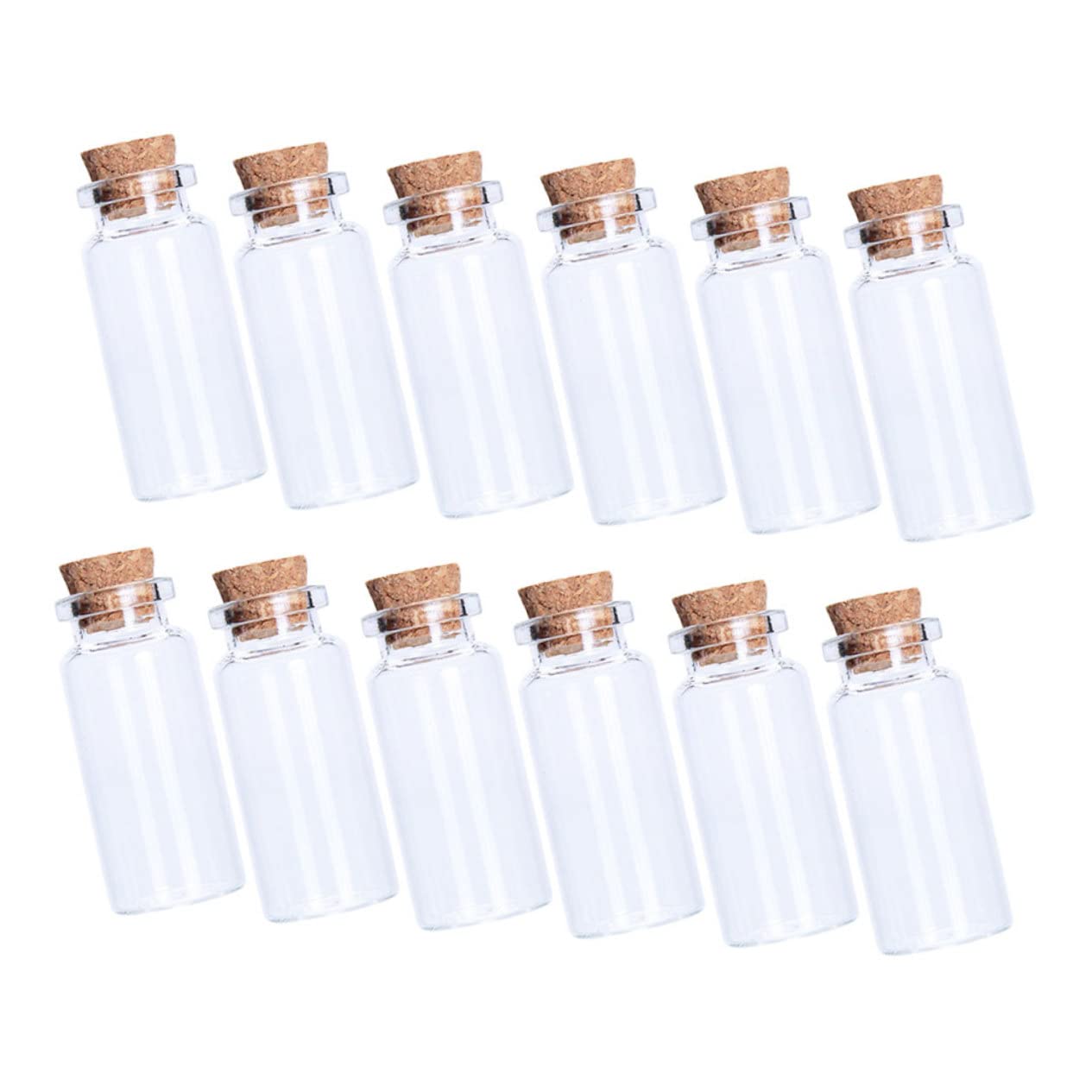 FOMIYES 20pcs Cork Glass Ornament Corked Diy Bottle Glass Bottle with Cork Little Transparent Bottles Clear Tiny Glass Bottles High White Glass With Cover Perfume
