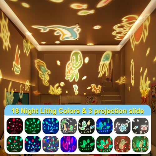 Baby Night Light Projector, Dinosaur Night Light for Kids with 3 Projection Theme 360°Rotate Baby Night Lamp with Remote Timer, Party Decor Dinosaur Toys for Boys Birthday Gifts Xmas Stocking Fillers - Cosy Home Interiors Baby Night Light Projector, Dinosaur Night Light for Kids with 3 Projection Theme 360°Rotate Baby Night Lamp with Remote Timer, Party Decor Dinosaur Toys for Boys Birthday Gifts Xmas Stocking Fillers - Image 2