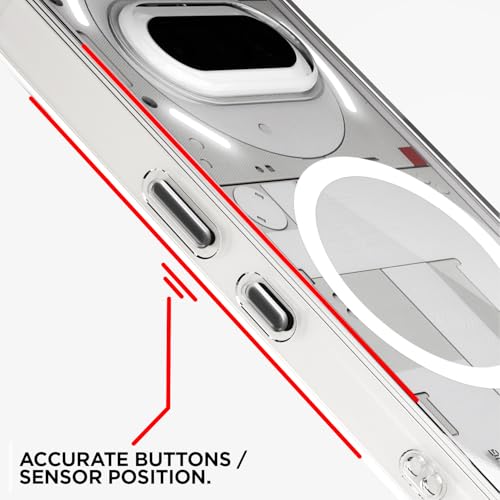 Image of Pikkme Back Cover for Nothing Phone 3A | Shockproof PC + TPU Magnetic Support Protective Bumper Case (Transparent MagSafe)