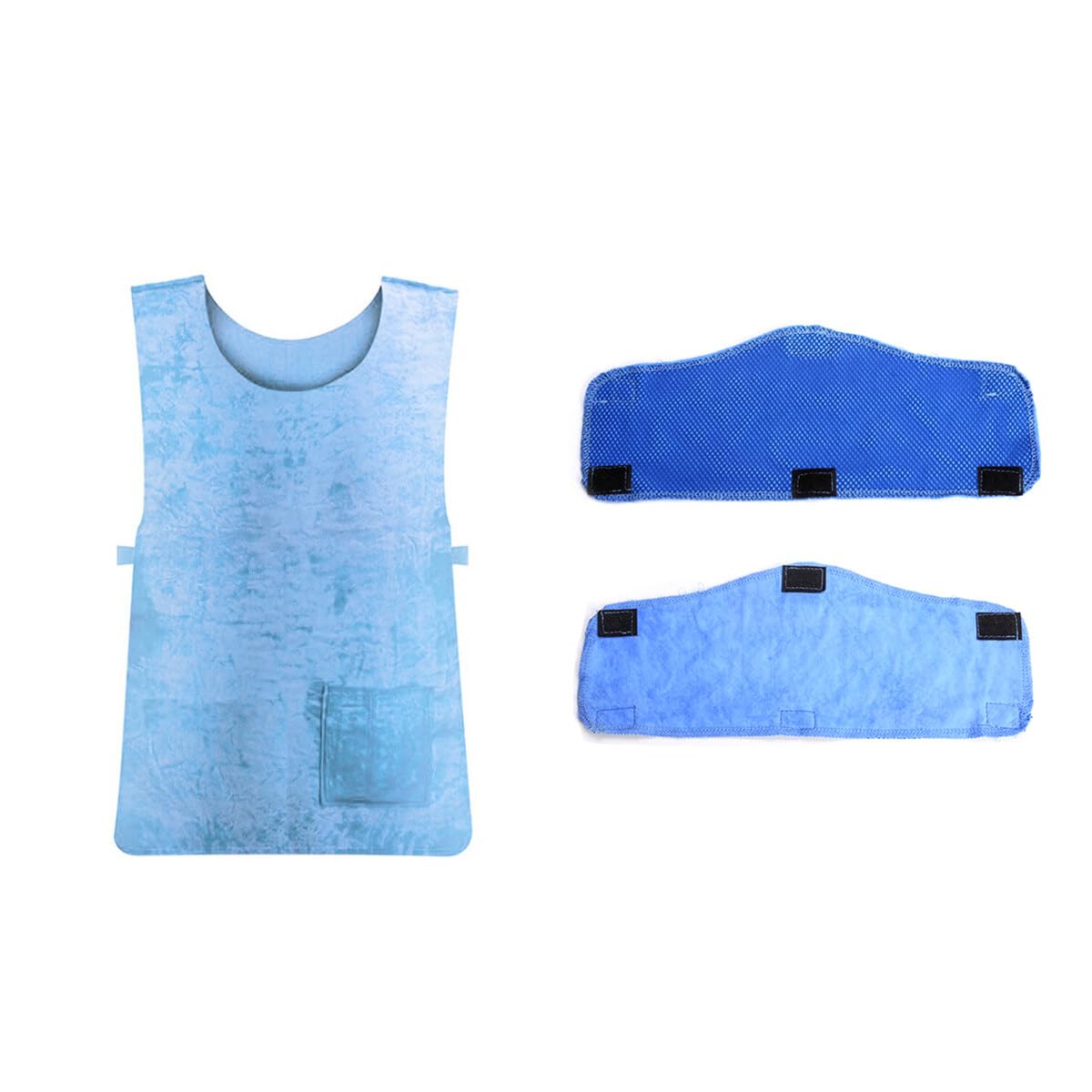 2 chalecos de hielo refrigerantes para hombres y mujeres, banda para el sudor, banda para el sudor, ropa de refrigeración, PVA, activado por agua, chaleco frío evaporativo para clima cálido y verano
