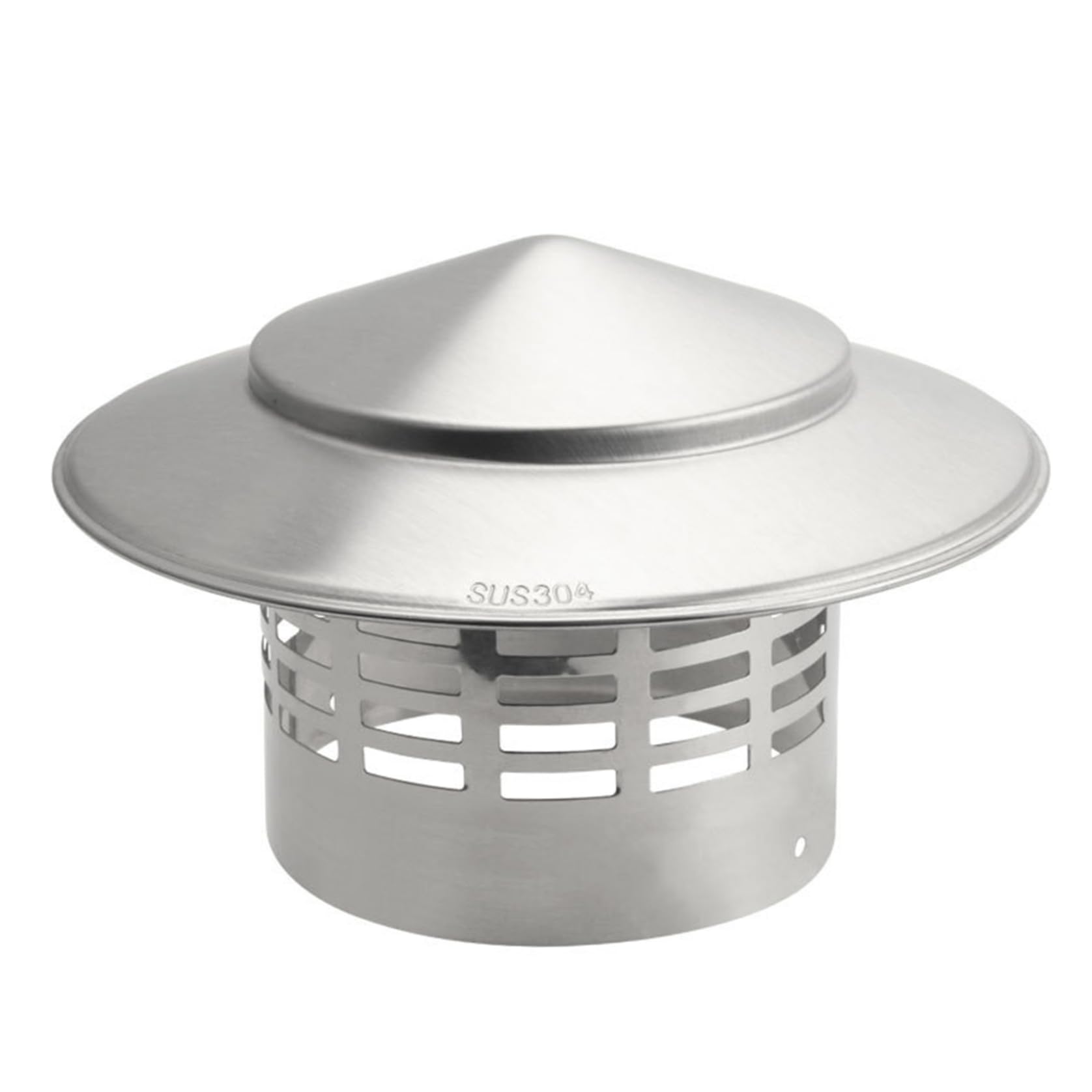 Chapeau de cheminée inox 4.3 pouces rond tuyau fumée protection pluie