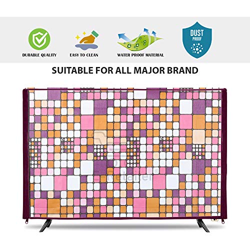 Image of Transparent LCD /LED T.V Protector Cover with Zipper Enclosure for 32 Inch Suitable for All Major Brand & Model (Color-Pink, Size-29x3x19 Inches)